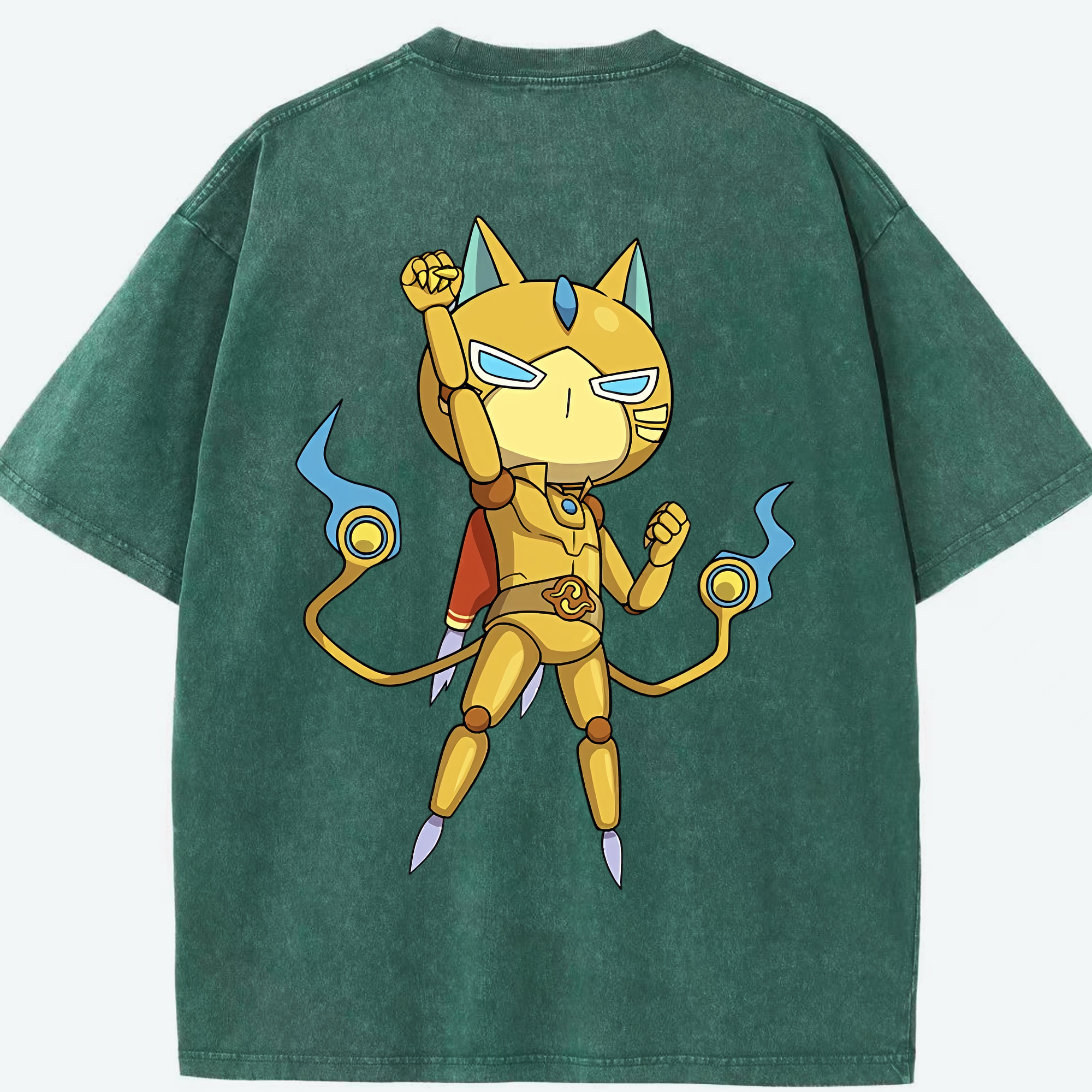 （画像用） 妖怪ウォッチ Yo-kai Watch 綿100% ヴィンテージ風 半袖Tシャツ（背面プリント）
